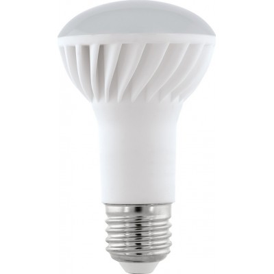 Светодиодная лампа Eglo LM LED E27 7W E27 LED R63 3000K Теплый свет. Коническая Форма Ø 6 cm. Пластик. Опал Цвет