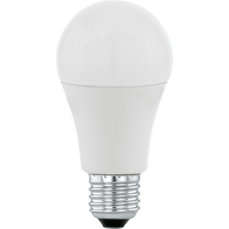 3,95 € Free Shipping | LED light bulb Eglo LM LED E27 10W E27 LED A60 4000K Neutral light. Oval Shape Ø 6 cm. Plastic. Opal Color