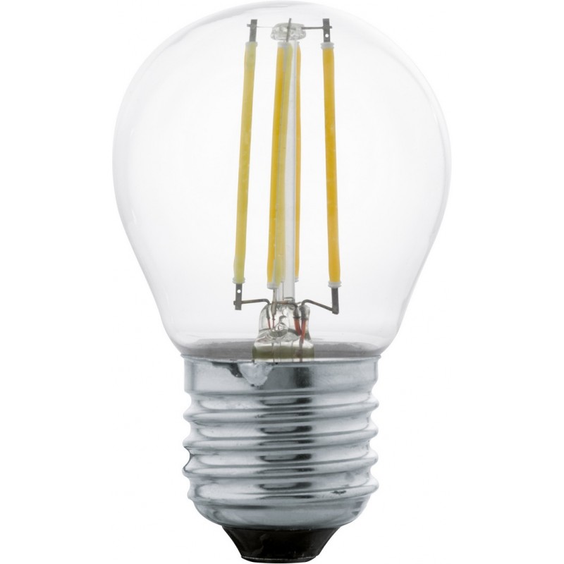 3,95 € Free Shipping | LED light bulb Eglo LM LED E27 4W E27 LED G45 2700K Very warm light. Spherical Shape Ø 4 cm. Glass
