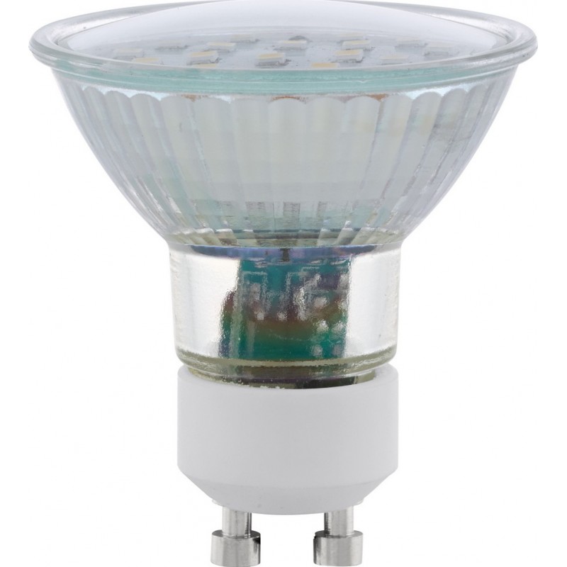 2,95 € Free Shipping | LED light bulb Eglo LM LED GU10 5W GU10 LED 3000K Warm light. Conical Shape Ø 5 cm. Glass