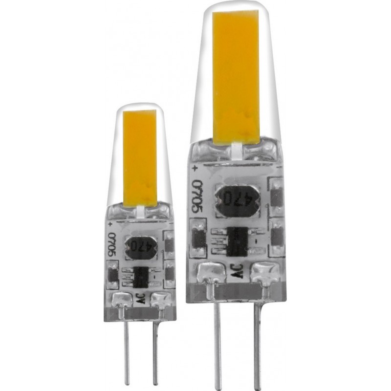 14,95 € Free Shipping | LED light bulb Eglo LM LED G4 1.8W G4 LED 2700K Very warm light. Extended Shape Ø 1 cm