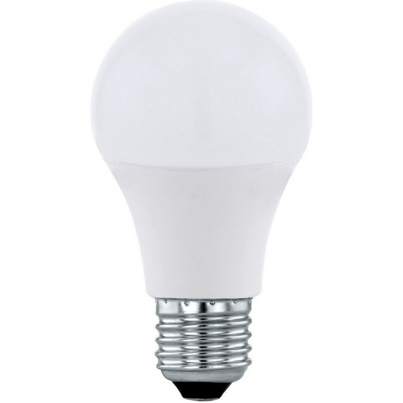 7,95 € Free Shipping | LED light bulb Eglo LM LED E27 10W E27 LED A60 3000K Warm light. Ø 6 cm. Plastic. Opal Color