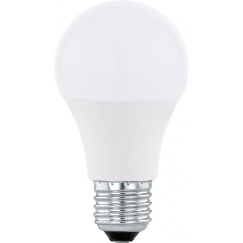 8,95 € Free Shipping | LED light bulb Eglo LM LED E27 10W E27 LED A60 4000K Neutral light. Ø 6 cm. Plastic. Opal Color