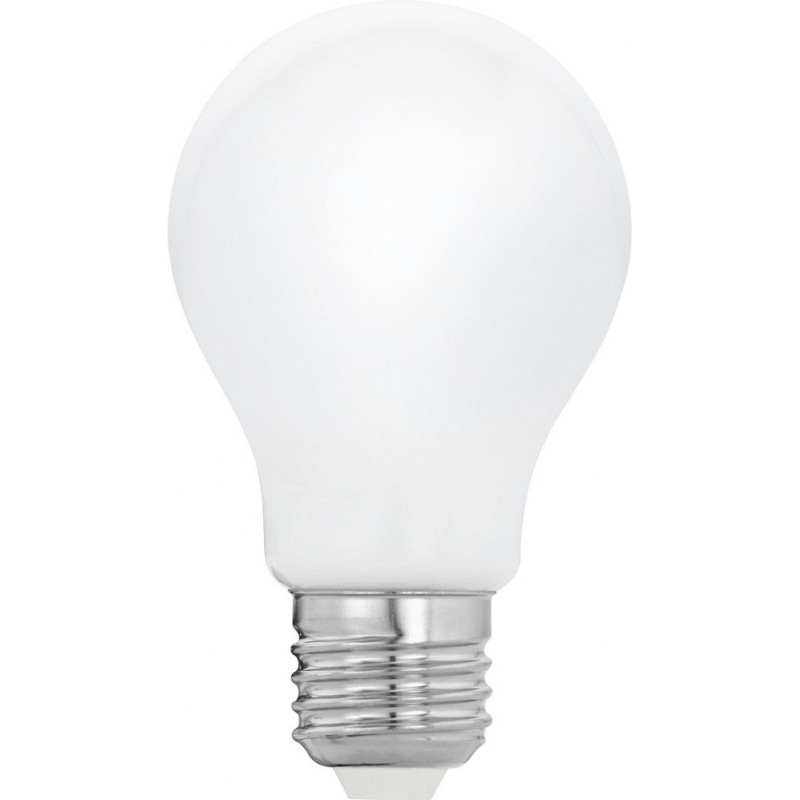 5,95 € Free Shipping | LED light bulb Eglo LM LED E27 5W E27 LED A60 2700K Very warm light. Spherical Shape Ø 6 cm. Glass. Opal Color