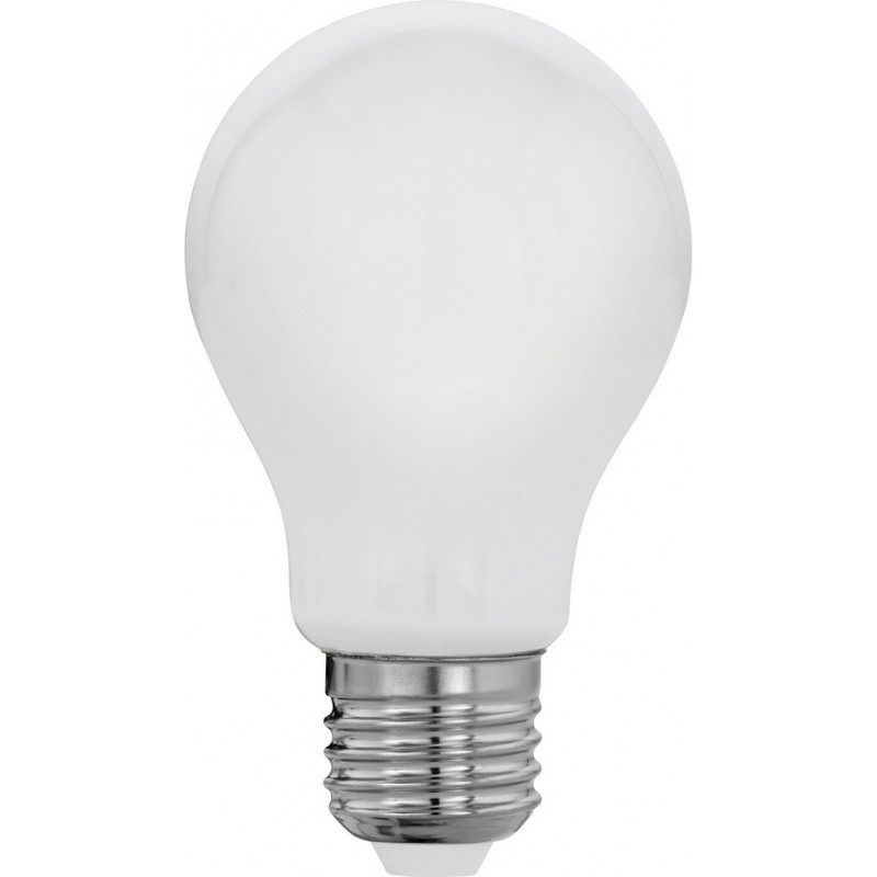 6,95 € Free Shipping | LED light bulb Eglo LM LED E27 7W E27 LED A60 2700K Very warm light. Spherical Shape Ø 6 cm. Glass. Opal Color
