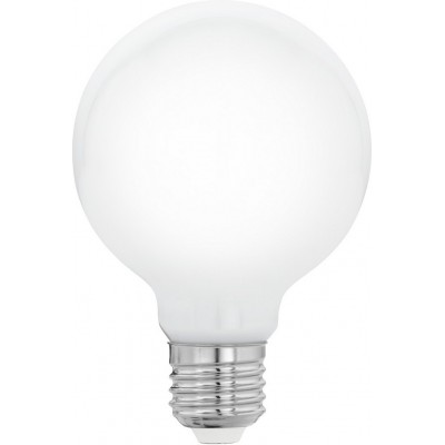 LED-Glühbirne Eglo LM LED E27 5W E27 LED G80 2700K Sehr warmes Licht. Sphärisch Gestalten Ø 8 cm. Glas. Opal Farbe