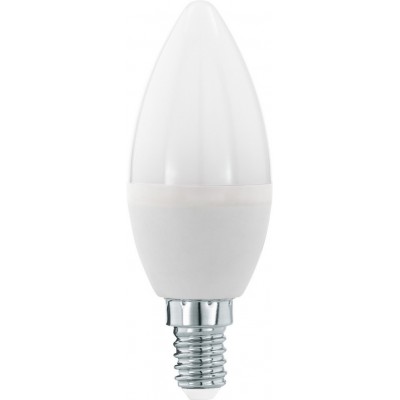 Ampoule LED Eglo LM LED E14 6W E14 LED C37 3000K Lumière chaude. Façonner Étendue Ø 3 cm. Plastique. Couleur opale