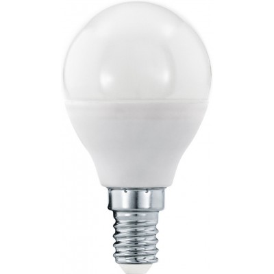 LED-Glühbirne Eglo LM LED E14 6W E14 LED P45 3000K Warmes Licht. Sphärisch Gestalten Ø 4 cm. Plastik. Opal Farbe