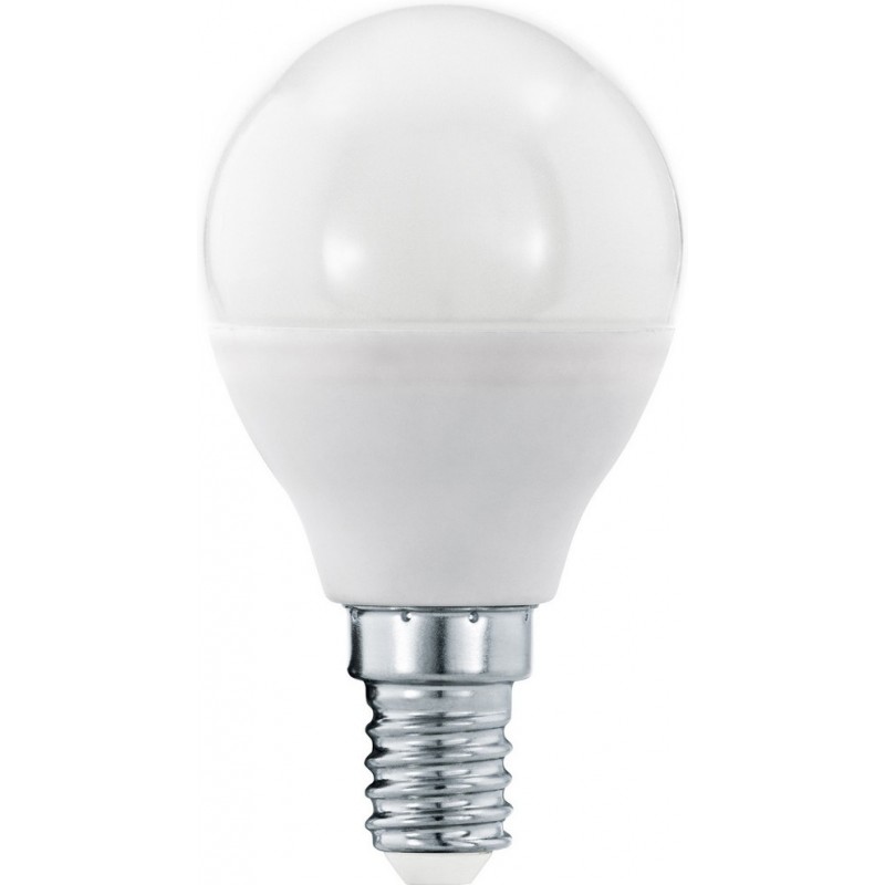 2,95 € 免费送货 | LED灯泡 Eglo LM LED E14 6W E14 LED P45 3000K 暖光. 球形 形状 Ø 4 cm. 塑料. 蛋白石 颜色