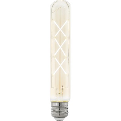 11,95 € Free Shipping | LED light bulb Eglo LM LED E27 4W E27 LED T30 2200K Very warm light. Cylindrical Shape Ø 3 cm. Glass. Orange Color