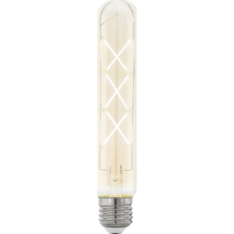 11,95 € 免费送货 | LED灯泡 Eglo LM LED E27 4W E27 LED T30 2200K 非常温暖的光. 圆柱型 形状 Ø 3 cm. 玻璃. 橙子 颜色