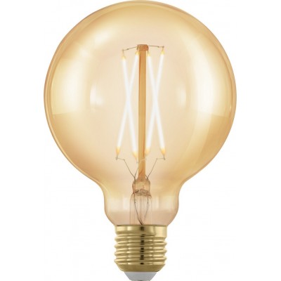 LED灯泡 Eglo LM LED E27 4W E27 LED G95 1700K 非常温暖的光. 球形 形状 Ø 9 cm. 玻璃. 橙子 颜色
