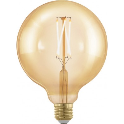 LED電球 Eglo LM LED E27 4W E27 LED G125 1700K とても暖かい光. 球状 形状 Ø 12 cm. ガラス. オレンジ カラー