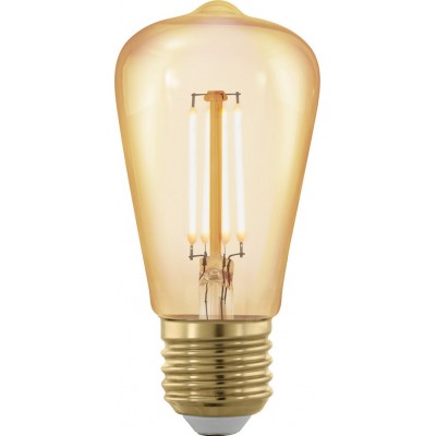 LED-Glühbirne Eglo LM LED E27 4W E27 LED ST48 1700K Sehr warmes Licht. Oval Gestalten Ø 4 cm. Glas. Orange Farbe