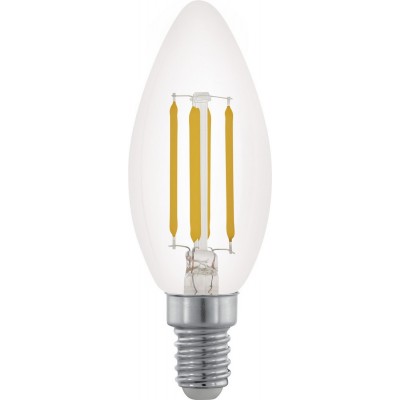 LED light bulb Eglo LM LED E14 3.5W E14 LED C35 2700K Very warm light. Oval Shape Ø 3 cm. Glass