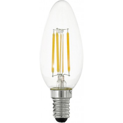 LED電球 Eglo LM LED E14 4W E14 LED C35 2700K とても暖かい光. 楕円形 形状 Ø 3 cm. ガラス