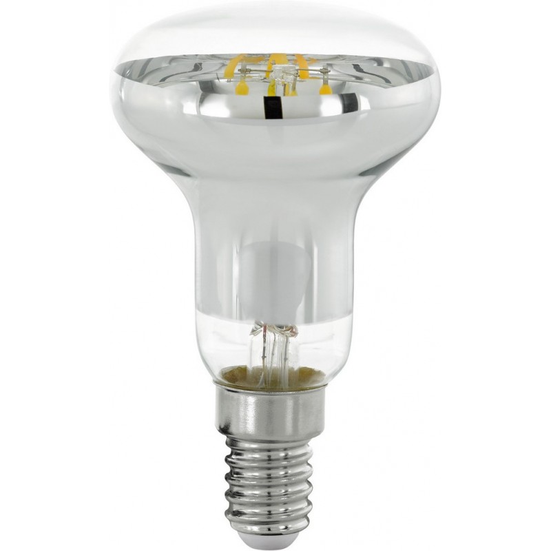7,95 € Free Shipping | LED light bulb Eglo LM LED E14 4W E14 LED R50 2700K Very warm light. Spherical Shape Ø 5 cm. Glass