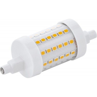 16,95 € Free Shipping | LED light bulb Eglo LM LED R7S 8W R7S LED 78MM 2700K Very warm light. Cylindrical Shape Ø 2 cm. Plastic