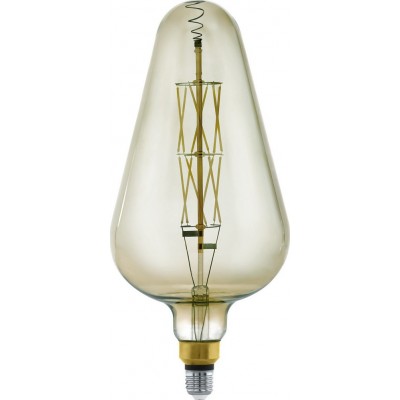 53,95 € Free Shipping | LED light bulb Eglo LM LED E27 8W E27 LED D165 3000K Warm light. Conical Shape Ø 16 cm. Glass. Black and transparent black Color