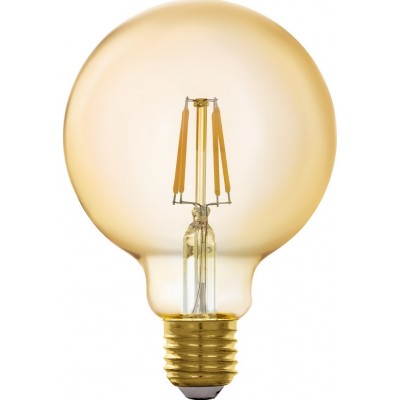 17,95 € Free Shipping | Remote control LED bulb Eglo LM LED E27 5.5W E27 LED G95 2200K Very warm light. Spherical Shape Ø 4 cm. Glass. Orange Color