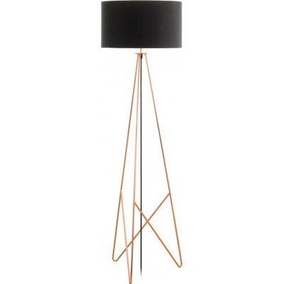 182,95 € Spedizione Gratuita | Lampada da pavimento Eglo Stars of Light Camporale 60W Ø 45 cm. Acciaio e tessile. Colore rame, d'oro e nero