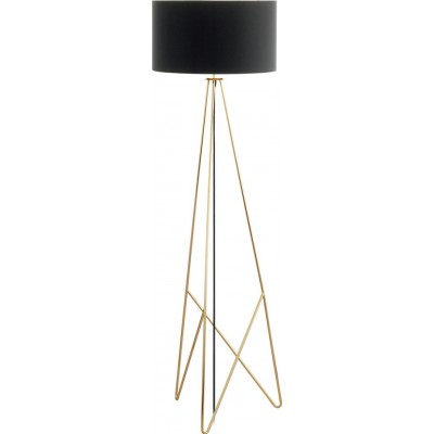 182,95 € Free Shipping | Floor lamp Eglo Stars of Light Camporale 60W Ø 45 cm. Steel and textile. Golden, brass and black Color