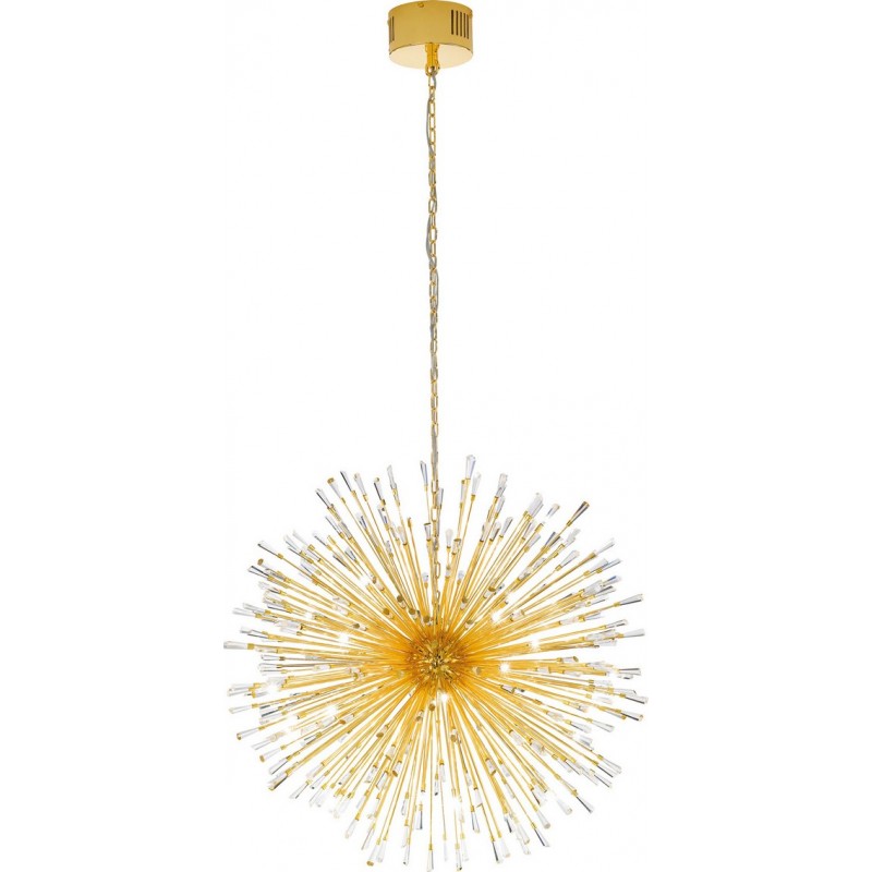 3 652,95 € Free Shipping | Chandelier Eglo Stars of Light Vivaldo 1 38.5W Spherical Shape Ø 98 cm. Living room and dining room. Sophisticated and design Style. Steel and Crystal. Golden Color