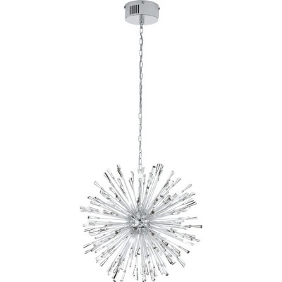 1 677,95 € Spedizione Gratuita | Lampadario Eglo Stars of Light Vivaldo 1 25.5W Ø 68 cm. Acciaio e cristallo. Colore cromato e argento