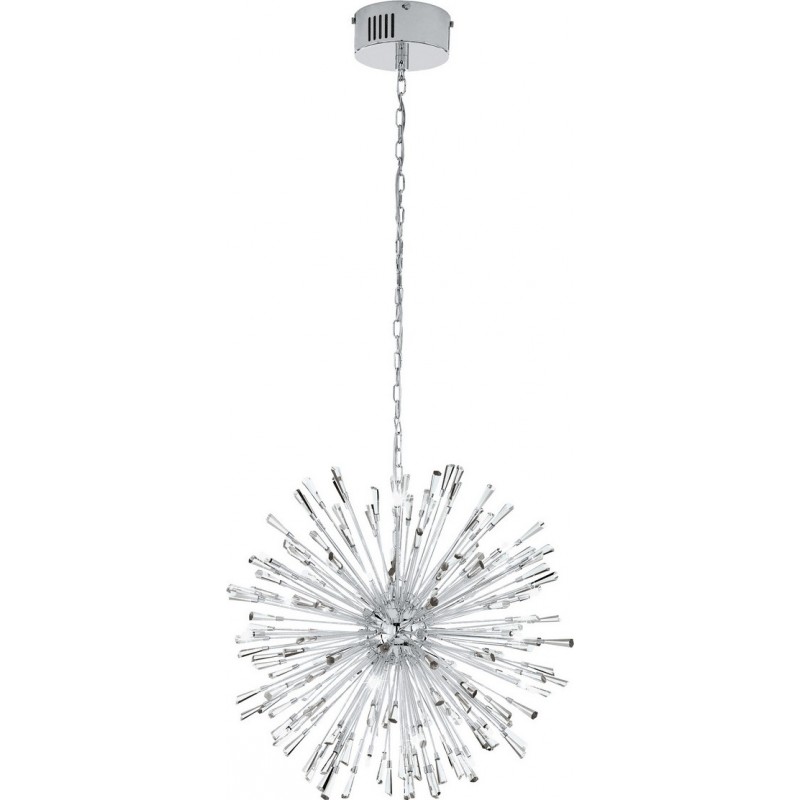 1 531,95 € Spedizione Gratuita | Lampadario Eglo Stars of Light Vivaldo 1 25.5W Forma Sferica Ø 68 cm. Soggiorno e sala da pranzo. Stile sofisticato e design. Acciaio e Cristallo. Colore cromato e argento