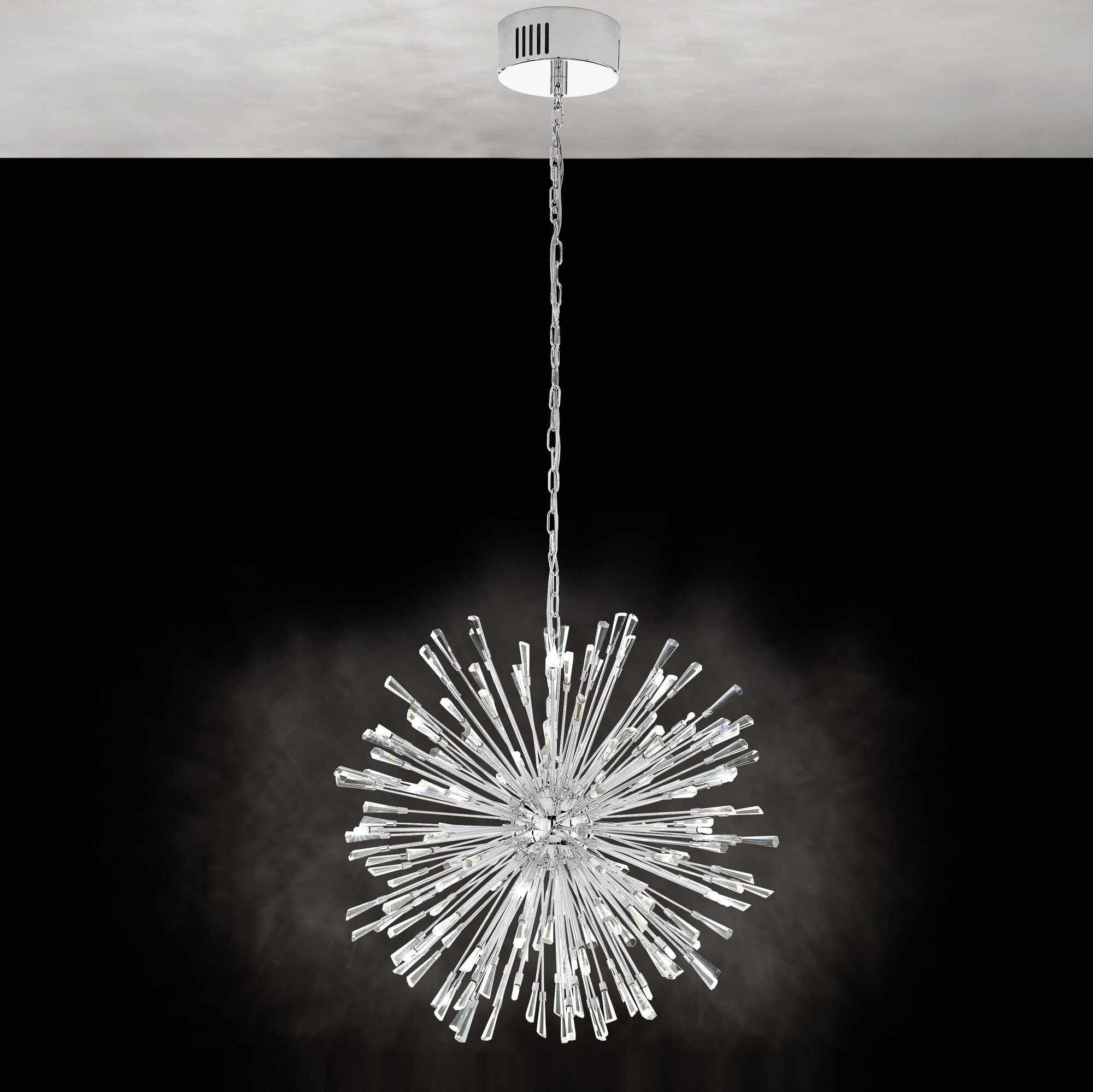 1 677,95 € Envoi gratuit | Lustre Eglo Stars of Light Vivaldo 1 25.5W Ø 68 cm. Acier et cristal. Couleur chromé et argent