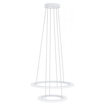 529,95 € Free Shipping | Hanging lamp Eglo Stars of Light Penaforte 49W 3000K Warm light. Angular Shape Ø 59 cm. Living room and dining room. Sophisticated and design Style. Aluminum and plastic. White Color