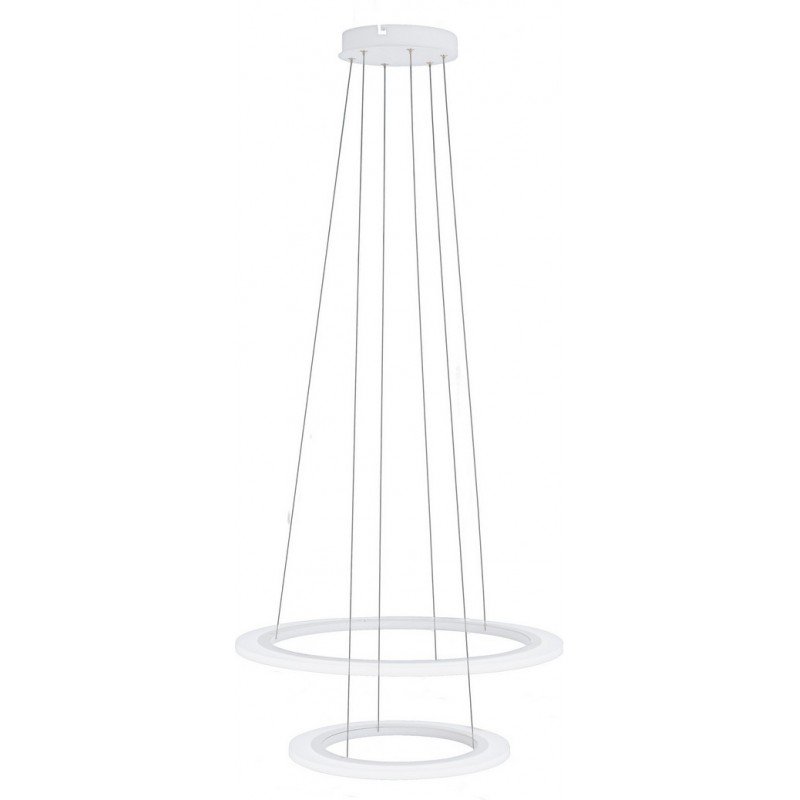 566,95 € Free Shipping | Hanging lamp Eglo Stars of Light Penaforte 49W 3000K Warm light. Angular Shape Ø 59 cm. Living room and dining room. Sophisticated and design Style. Aluminum and Plastic. White Color