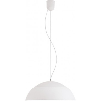 Hanging lamp Eglo Marghera 34W 3000K Warm light. Conical Shape Ø 65 cm. Living room, kitchen and dining room. Modern and design Style. Steel, aluminum and plastic. White Color