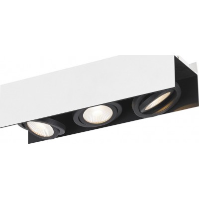 223,95 € Envío gratis | Foco para interior Eglo Stars of Light Vidago 16.5W 3000K Luz cálida. 47×13 cm. Acero y aluminio. Color blanco y negro