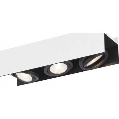 203,95 € Free Shipping | Indoor ceiling light Eglo Stars of Light Vidago 16.5W 3000K Warm light. Extended Shape 47×13 cm. Living room, kitchen and dining room. Design Style. Steel and aluminum. White and black Color