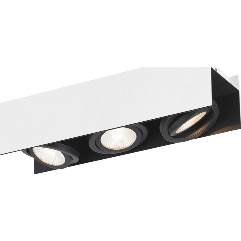 203,95 € Free Shipping | Indoor spotlight Eglo Stars of Light Vidago 16.5W 3000K Warm light. Extended Shape 47×13 cm. Living room, kitchen and dining room. Design Style. Steel and Aluminum. White and black Color
