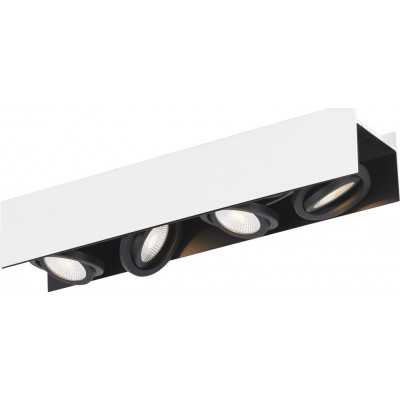 215,95 € Free Shipping | Indoor ceiling light Eglo Stars of Light Vidago 21.5W 3000K Warm light. Extended Shape 62×13 cm. Living room, kitchen and dining room. Design Style. Steel and aluminum. White and black Color