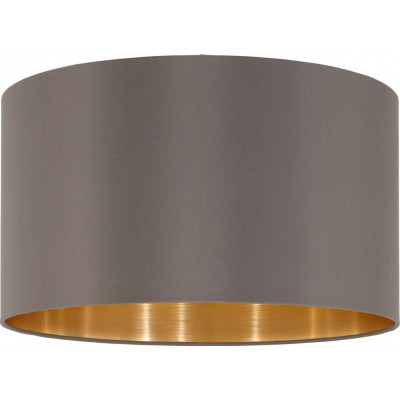 Schermo della lampada Eglo Nadina 1 Forma Cilindrica Ø 38 cm. Stile moderno, sofisticato e design. Tessile. Colore d'oro, marrone e marrone chiaro