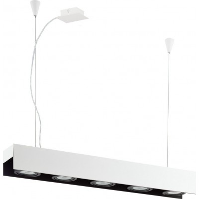 Lámpara colgante Eglo Badalona 27W 3000K Luz cálida. 150×116 cm. Acero y Aluminio. Color blanco y negro