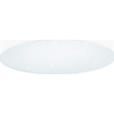 Indoor ceiling light Eglo Escorial 40W 3000K Warm light. Ø 57 cm. Steel, crystal and textile. White Color