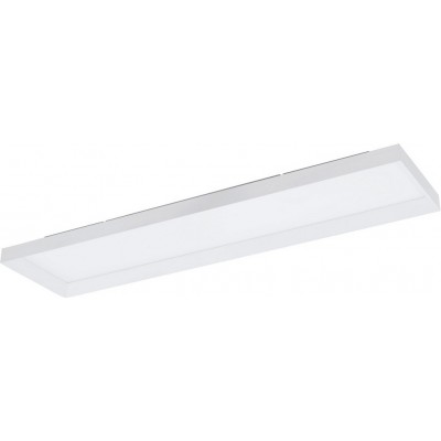 206,95 € Free Shipping | Indoor ceiling light Eglo Escondida 43W 2700K Very warm light. Extended Shape 120×30 cm. Kitchen and bathroom. Modern Style. Aluminum and plastic. White Color