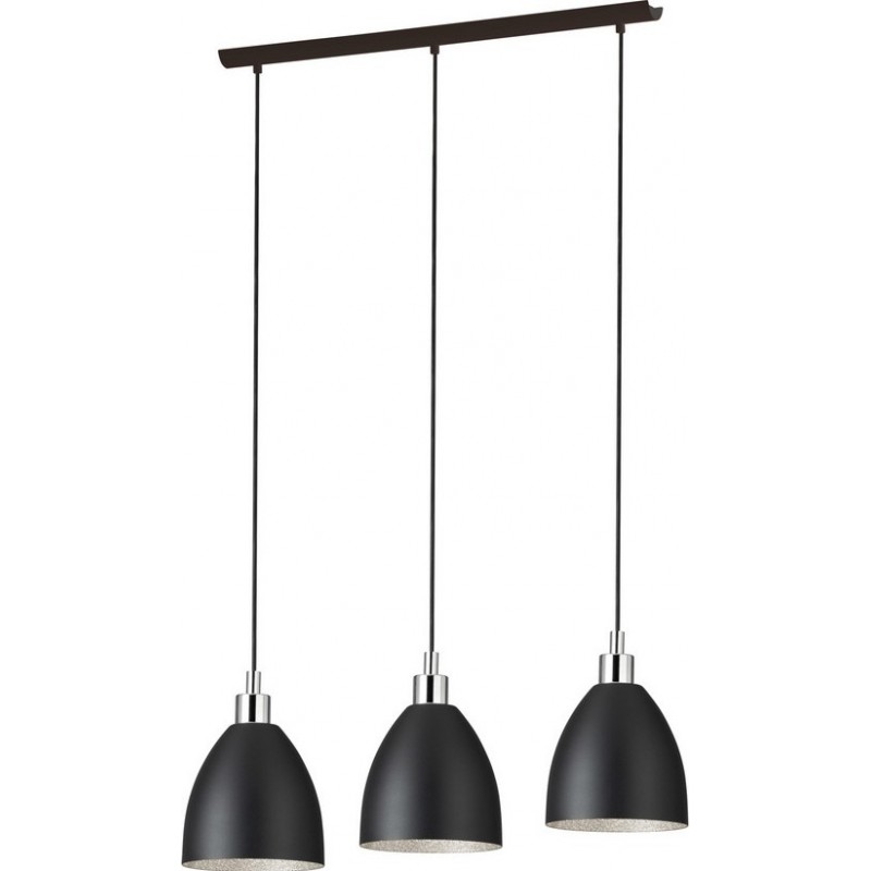 139,95 € Free Shipping | Hanging lamp Eglo Stars of Light Mareperla 180W Extended Shape 110×78 cm. Living room, kitchen and dining room. Modern and design Style. Steel. Black Color