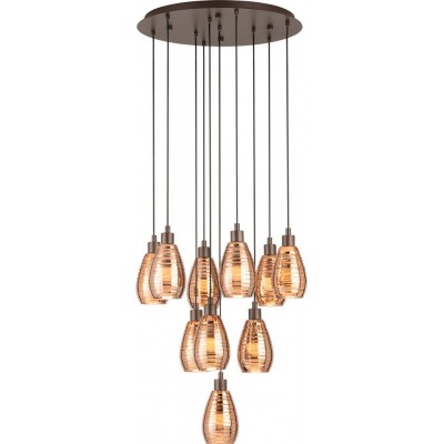 Hängelampe Eglo Stars of Light Siracusa 600W Ø 61 cm. Stahl. Kupfer, golden und braun Farbe