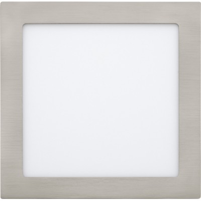 屋内埋め込み式照明 Eglo Fueva 1 16.5W 3000K 暖かい光. 平方 形状 23×23 cm. モダン スタイル. 金属 そして プラスチック. 白い, ニッケル そして マットニッケル カラー