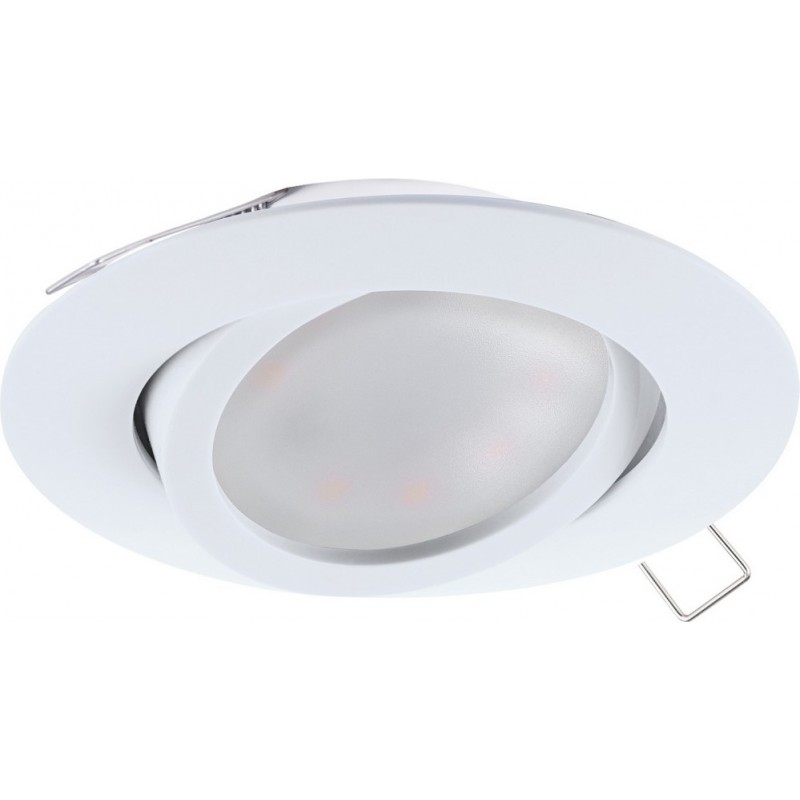 15,95 € 免费送货 | 室内嵌入式照明 Eglo Tedo 5W 圆形的 形状 Ø 8 cm. 现代的 风格. 铝. 白色的 颜色