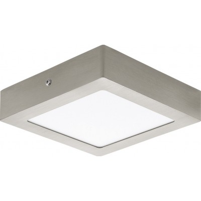 Ceiling lamp Eglo Fueva 1 12W 4000K Neutral light. Square Shape 17×17 cm. Modern Style. Metal casting and Plastic. White, nickel and matt nickel Color
