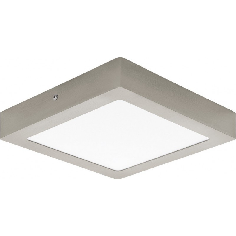 LED panel Eglo Fueva 1 18W LED 4000K Neutral light. Square Shape 23×23 cm. Modern Style. Metal casting and plastic. White, nickel and matt nickel Color