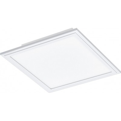 59,95 € Free Shipping | Indoor ceiling light Eglo Salobrena 1 16W 4000K Neutral light. Square Shape 30×30 cm. Kitchen and bathroom. Modern Style. Steel, aluminum and plastic. White Color
