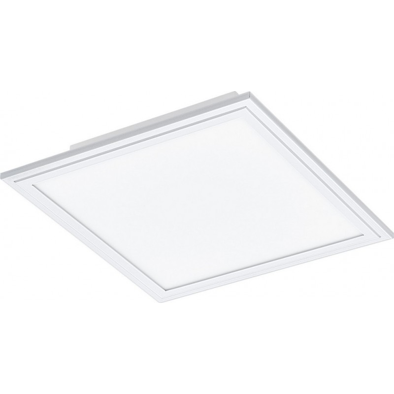 69,95 € Free Shipping | Indoor ceiling light Eglo Salobrena 1 16W 4000K Neutral light. Square Shape 30×30 cm. Kitchen and bathroom. Modern Style. Steel, aluminum and plastic. White Color