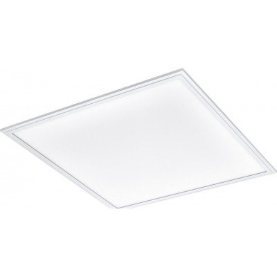 94,95 € Free Shipping | Indoor ceiling light Eglo Salobrena 1 40W 4000K Neutral light. Square Shape 60×60 cm. Kitchen and bathroom. Modern Style. Steel, aluminum and plastic. White Color